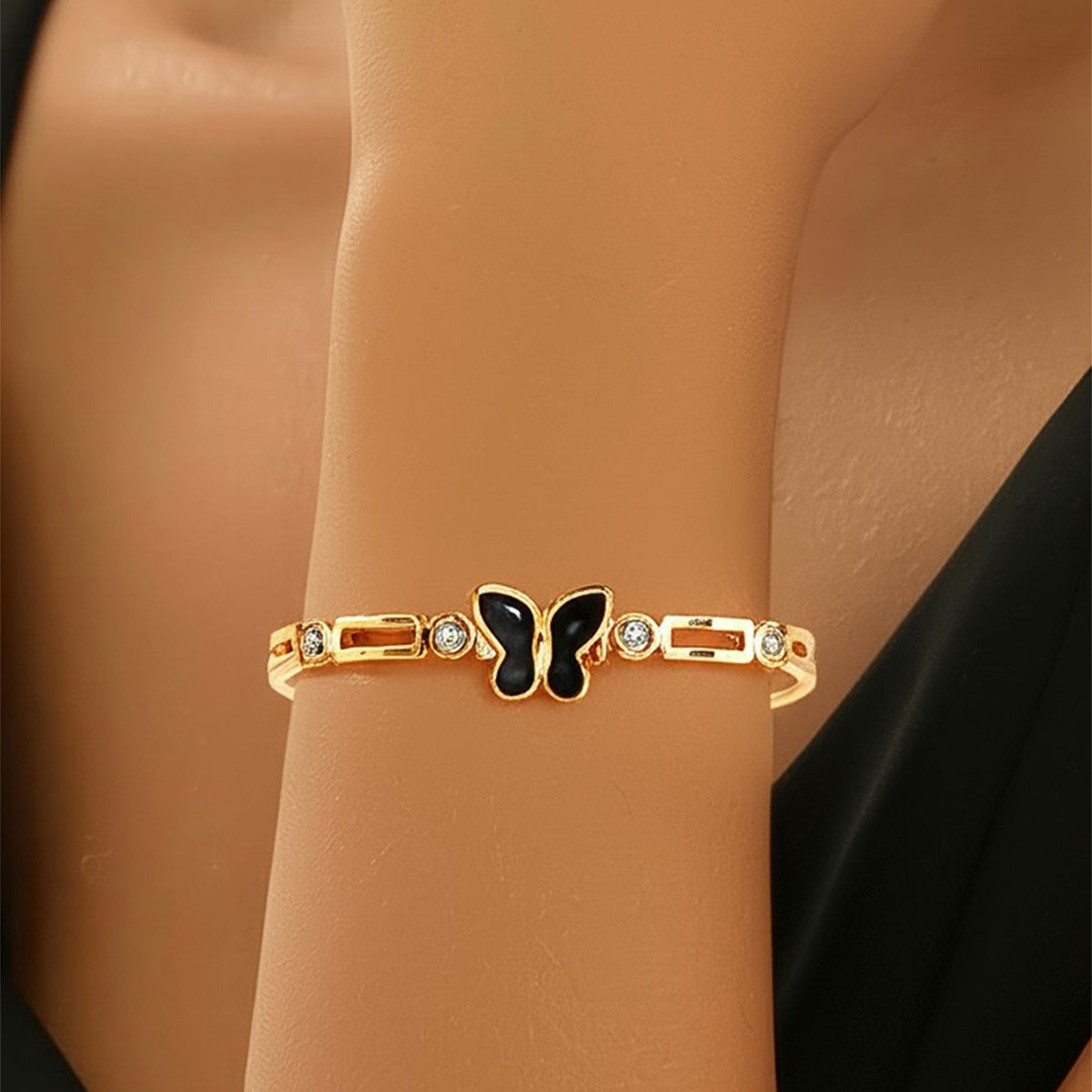 Lxalry – Gold Electroplated Cuff Bracelet for Women