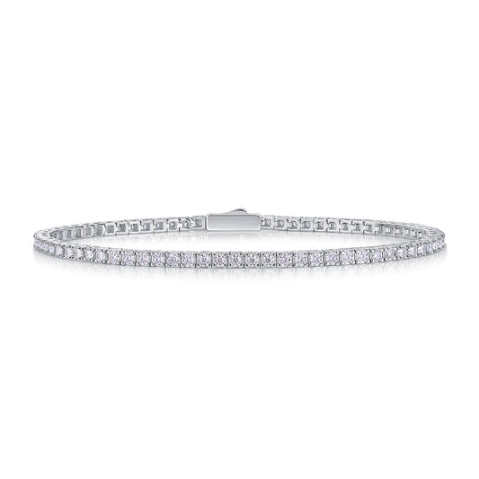 Luxury Silver Moissanite Diamond Bracelet