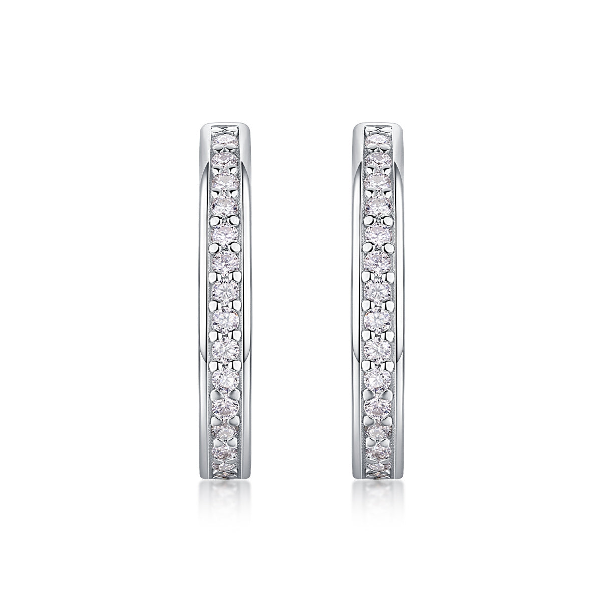 Elegant Moissanite Silver Earrings