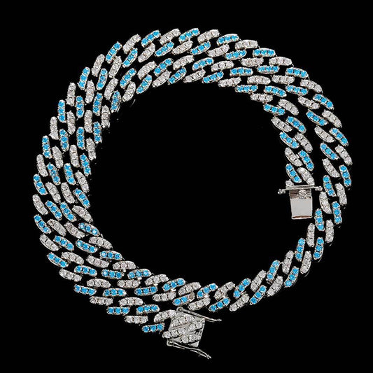 9mm Single Row Zircon Cuban Necklace – Bold & Timeless Shine