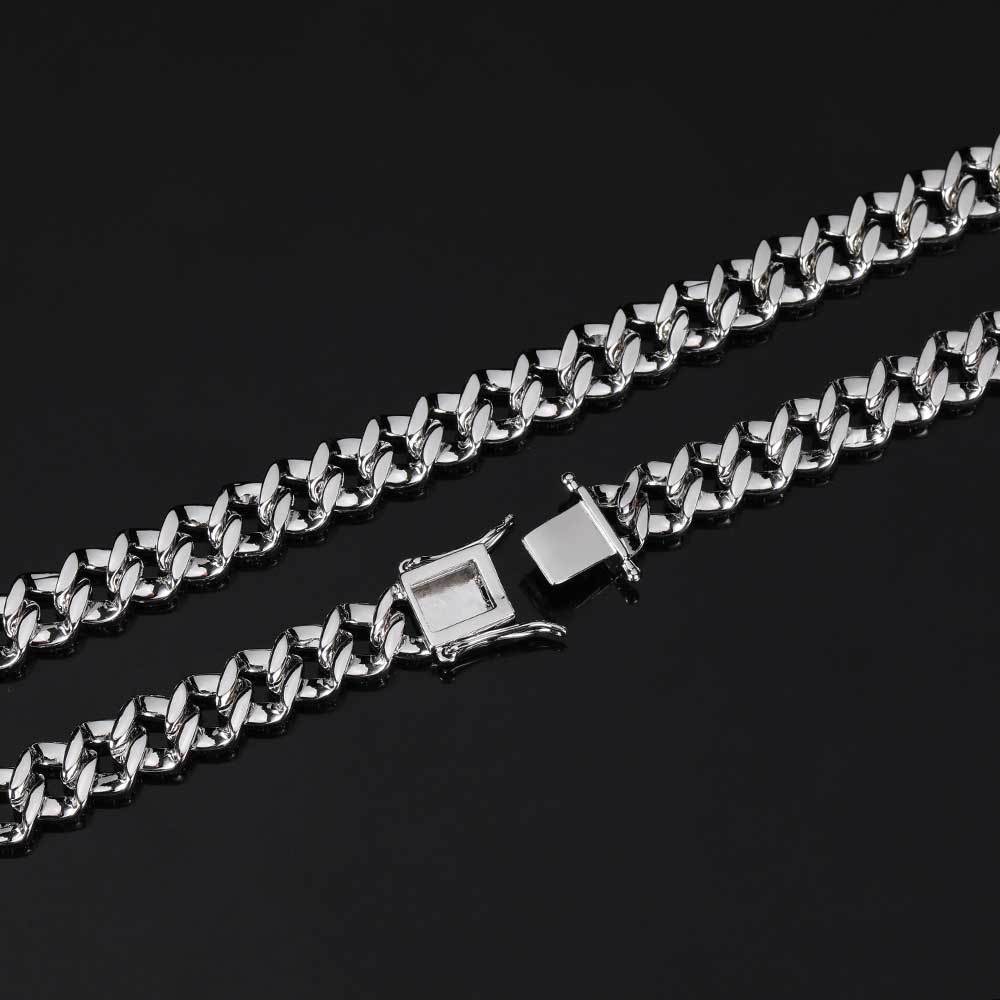 9mm Single Row Zircon Cuban Necklace – Bold & Timeless Shine