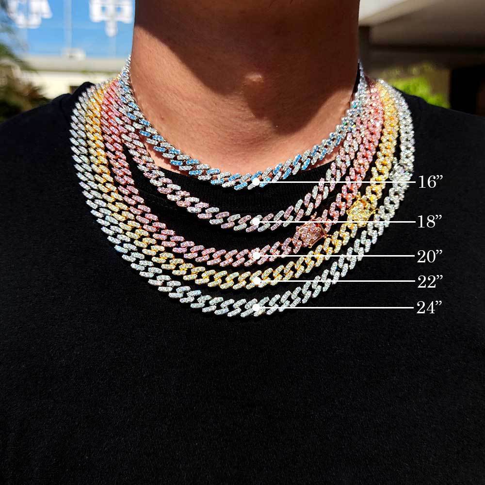 9mm Single Row Zircon Cuban Necklace – Bold & Timeless Shine