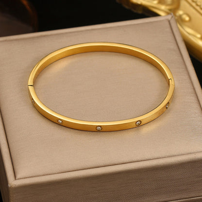 18K Gold Plated Minimalist Bracelet – Hypoallergenic, Tarnish-Free, Everyday Luxury Gift