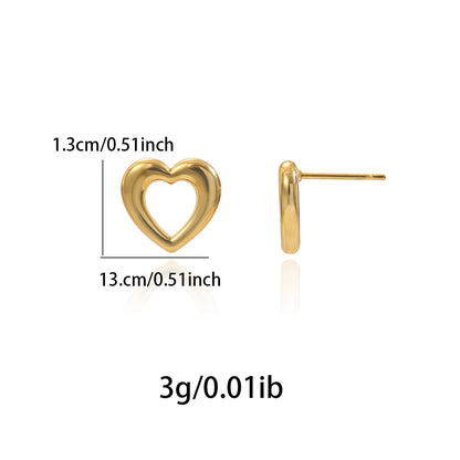 Gold Heart Earrings