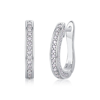 Elegant Moissanite Silver Earrings