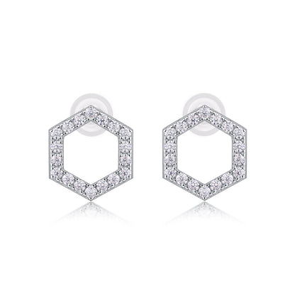 Moissanite S925 Sterling Silver Earrings, Fashionable & Affordable