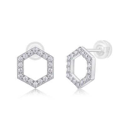 Moissanite S925 Sterling Silver Earrings, Fashionable & Affordable
