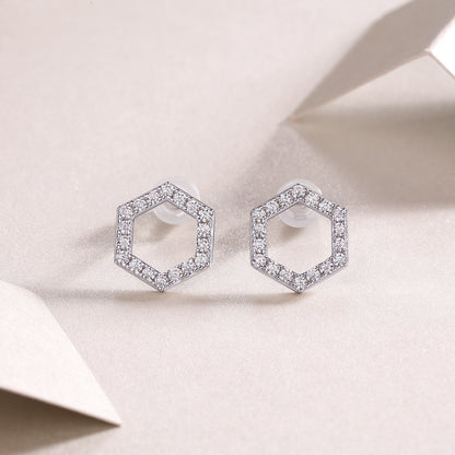 Moissanite S925 Sterling Silver Earrings, Fashionable & Affordable