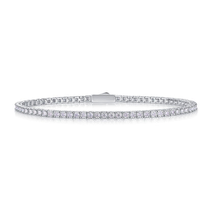 Luxury Silver Moissanite Diamond Bracelet