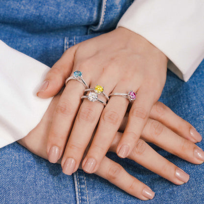 Moissanite Women's Diamond Ring Four Colors