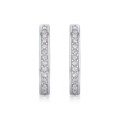 Elegant Moissanite Silver Earrings