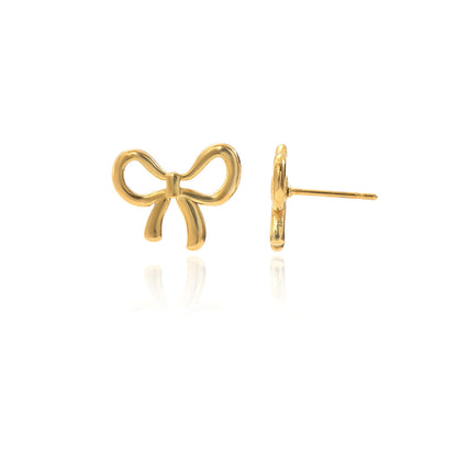 Lxalry – 18K Gold Plated Bow Earrings