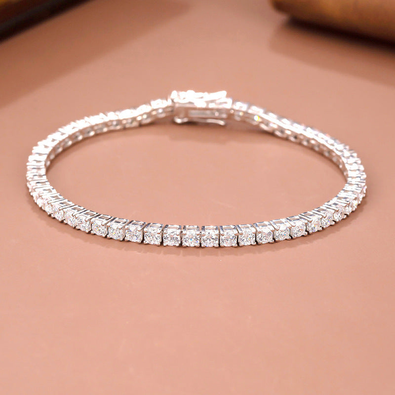 Four-claw Bracelet Women's High Carbon Drill Full Drill Niche