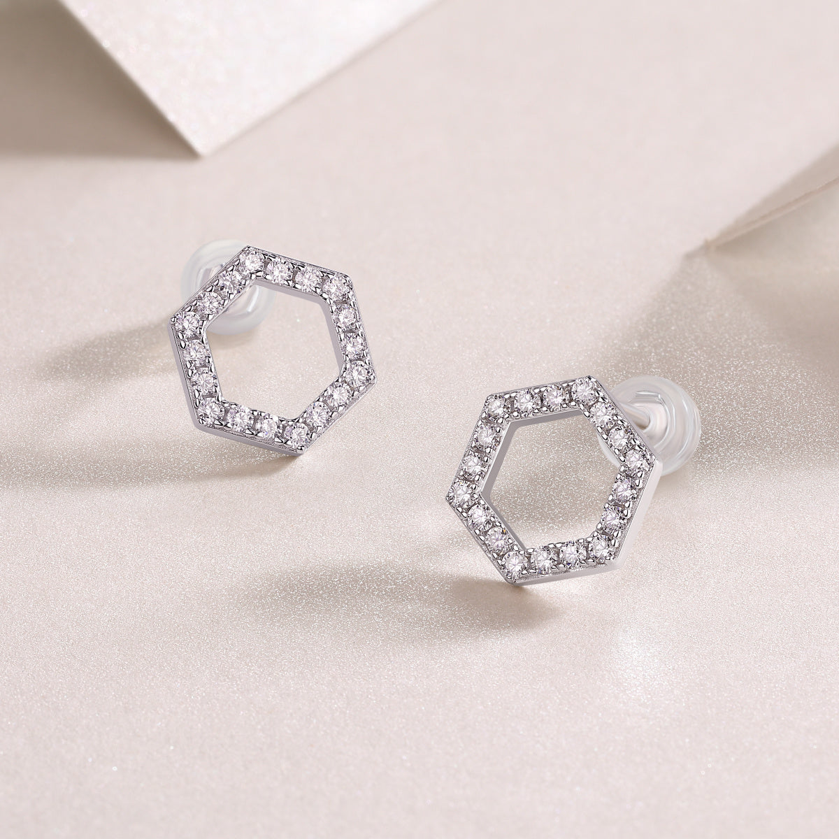 Moissanite S925 Sterling Silver Earrings, Fashionable & Affordable