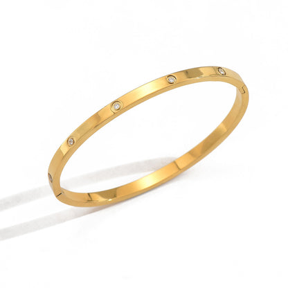 18K Gold Plated Minimalist Bracelet – Hypoallergenic, Tarnish-Free, Everyday Luxury Gift